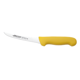 2900 Couteau A Desosser Courbe Jaune 140Mm