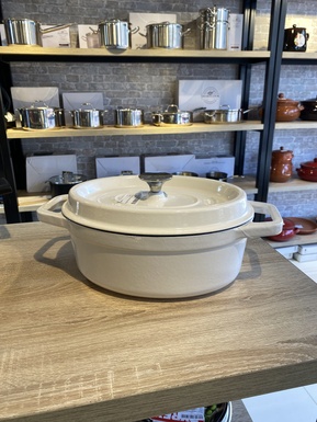 Cocotte Ovale Beige En fonte 33CM