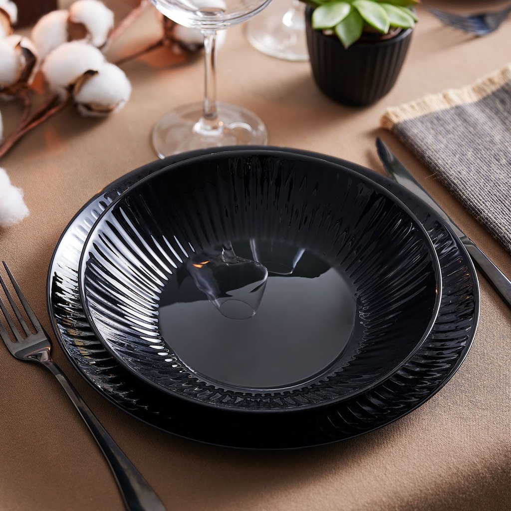 [V2120] Cottage Noir Assiette Plate 25Cm